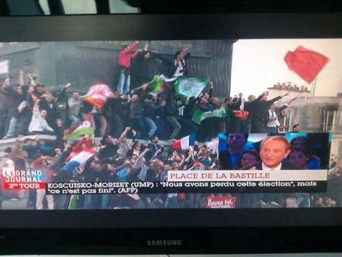 فرنسا : شعارات الرجاء البيضاوي والمغرب الفاسي وسط احتفال الفرنسيين بفوز فرانسوا هولند