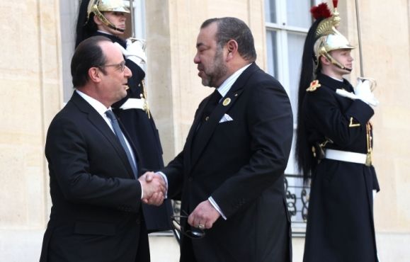 الرئيس الفرنسي يستقبل الملك محمد السادس بقصر الإيليزيه