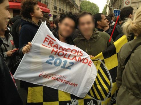 فرنسا : شعارات الرجاء البيضاوي والمغرب الفاسي وسط احتفال الفرنسيين بفوز فرانسوا هولند