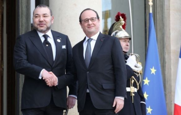 الرئيس الفرنسي يستقبل الملك محمد السادس بقصر الإيليزيه