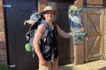 Skateboarding from Brighton to Tangier, British skater has his entire luggage stolen halfway