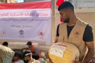 غزة: تنفيذ المرحلة الثالثة من حملات الإغاثة المغربية