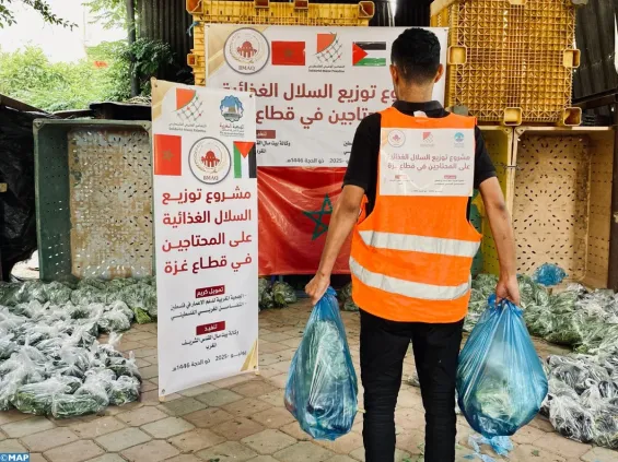 توزيع 500 سلة غذائية  في قطاع غزة بمبادرة من وكالة بيت مال القدس الشريف